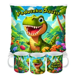 Kubek Poduszka Dinozaur Dinozaury T-rex Tyrannosaurus Triceratops